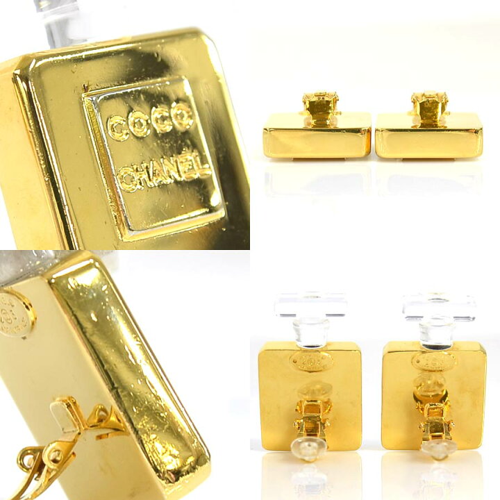 楽天市場】シャネル イヤリング 香水瓶 香水モチーフ パフュームボトル  