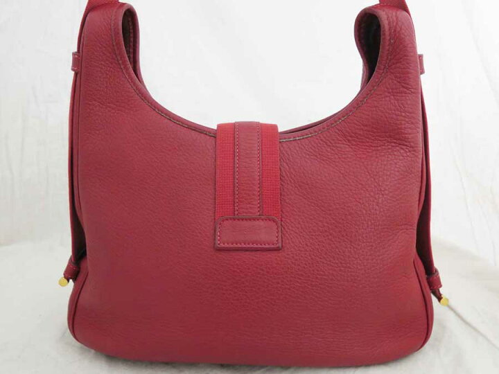 楽天市場】エルメス HERMES ショルダーバッグ サコ レッド レザーx 
