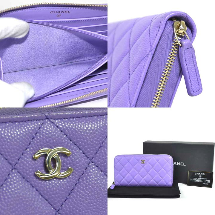 楽天市場】シャネル ラウンドファスナー長財布 マトラッセ ココマーク  