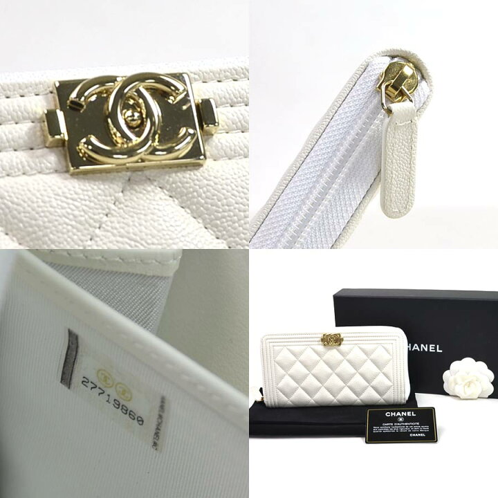 楽天市場】【美品】シャネル ラウンドファスナー長財布 ボーイシャネル 