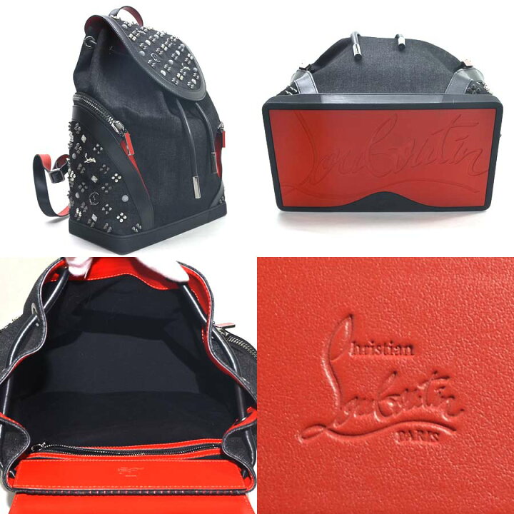クリスチャンルブタン リュックサック スパイク バックパック レザー  