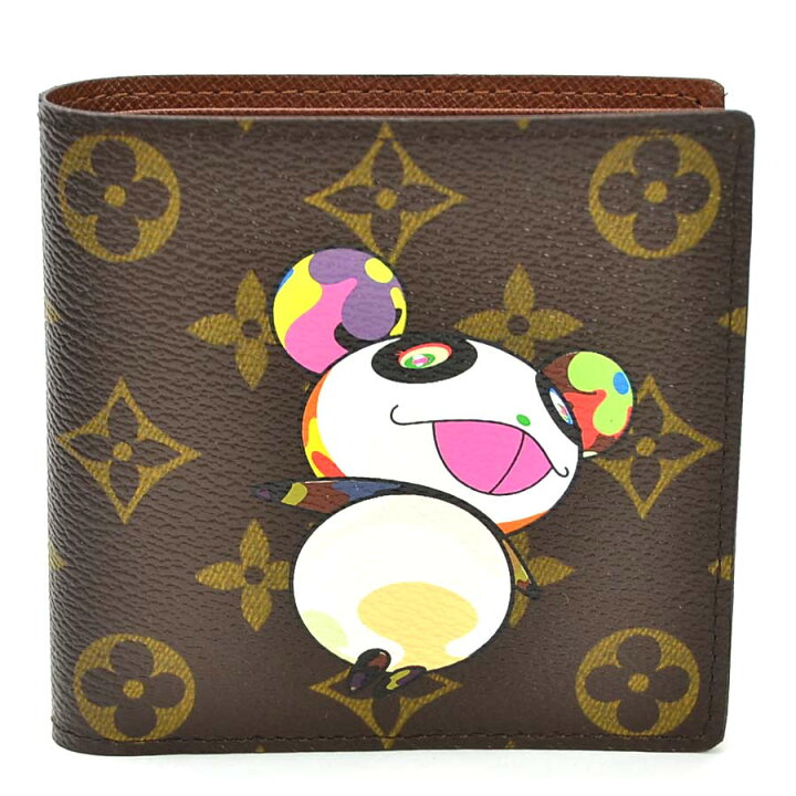 楽天市場】【美品】ルイヴィトン 二つ折り財布 モノグラムパンダ 村上  