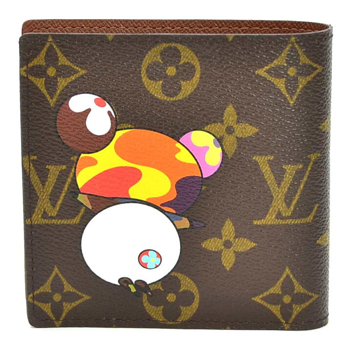 楽天市場】【美品】ルイヴィトン 二つ折り財布 モノグラムパンダ 村上 