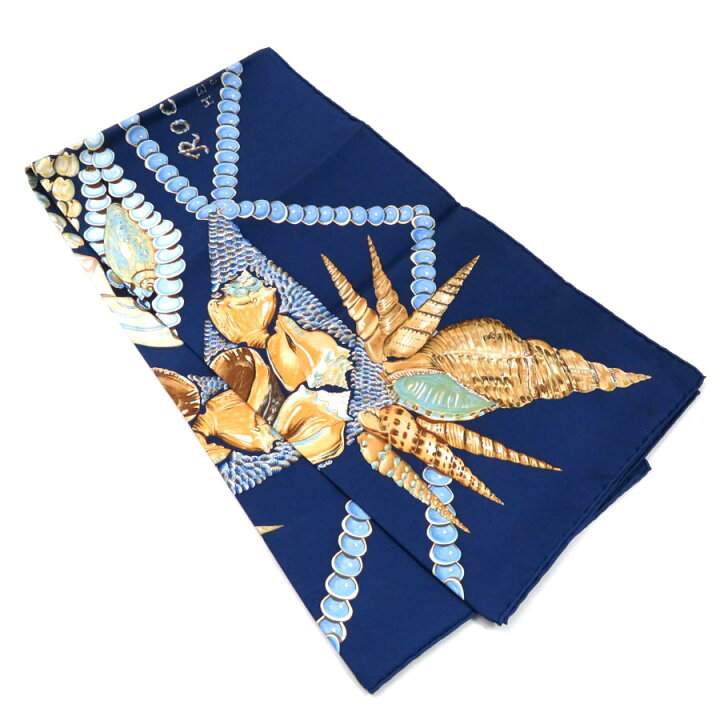 楽天市場】【美品】エルメス スカーフ カレ90 Rocaille ロカイユ 