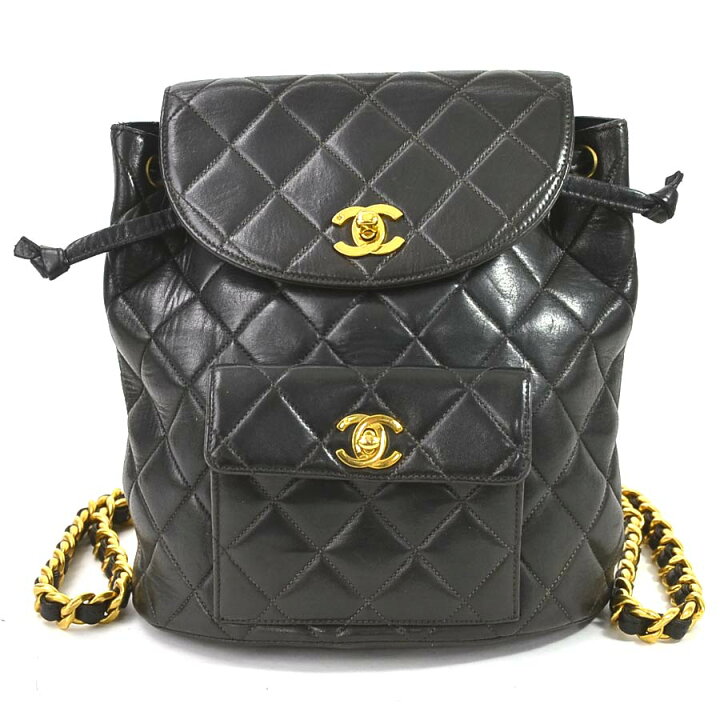 楽天市場】シャネル CHANEL リュック ココマーク マトラッセ ブラック 