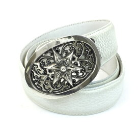 クロムハーツ クラシックオーバルスター バックル 1.5 小物（アパレル系） ベルト レザーxシルバー925 ベルト Chrome Hearts メンズ 【中古】【訳あり】 - v41826