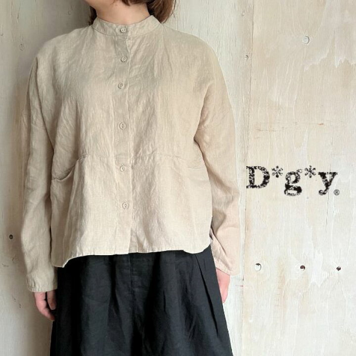 楽天市場】【送料無料】 D*g*y バンドカラーブラウス リネンオックス 