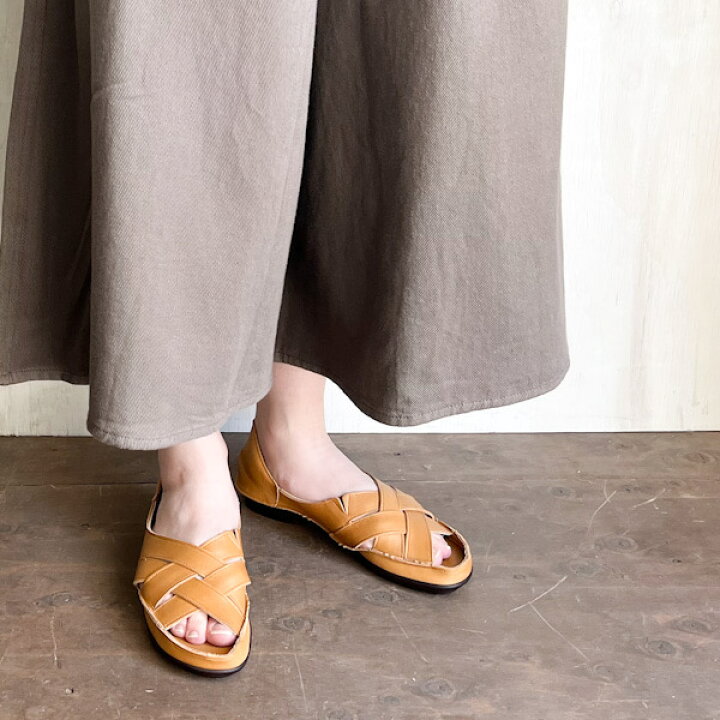 楽天市場】dknot レザーサンダル ぺたんこ フラットシューズ 女性 30代 