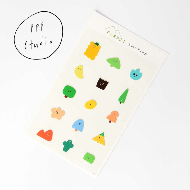 楽天市場 合計1 100円以上で送料無料 Pppstudio Forest Emotion Sticker ステッカー キャラクター レディース 韓国 韓国ブランド 韓国雑貨 シール 文具 ステーショナリー かわいい おしゃれ 日本 販売 Astore