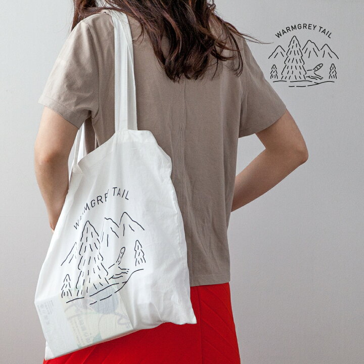 楽天市場 Warmgreytail Logo Bag ホワイト トートバッグ エコバッグ レディース 韓国 ブランド ファブリック 白 コットン 布 バッグ サブバッグ 手提げ 買い物 通勤 通学 おしゃれ 日本 販売 ギフト プレゼント 送料無料 Astore