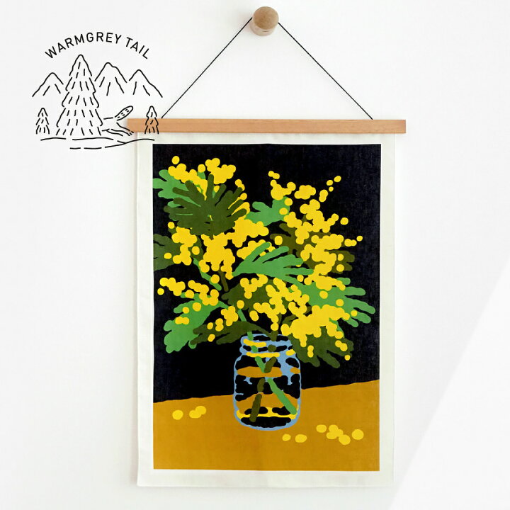 楽天市場 Warmgreytail Mimosa Fabric Poster Small ファブリック ポスター タペストリー 韓国 ブランド 雑貨 インテリア 壁掛け かわいい おしゃれ 北欧 ミモザ 花 イラスト 日本 販売 ギフト プレゼント 送料無料 Astore