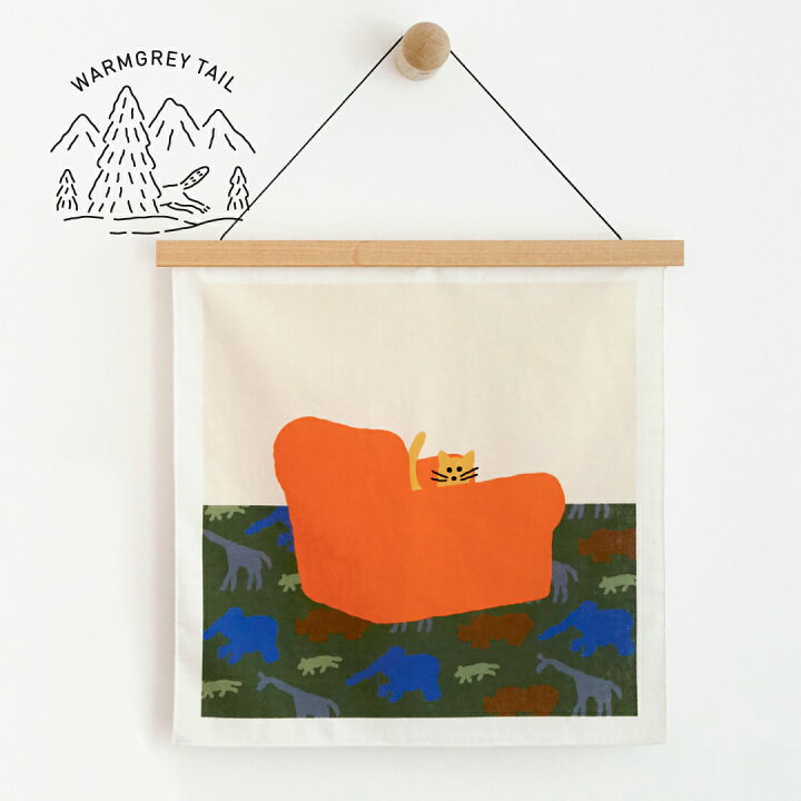 楽天市場 Warmgreytail Armchair Fabric Poster Small ファブリック ポスター タペストリー 韓国 ブランド 雑貨 インテリア 壁掛け かわいい おしゃれ 北欧 猫 イラスト 日本 販売 ギフト プレゼント 送料無料 Astore
