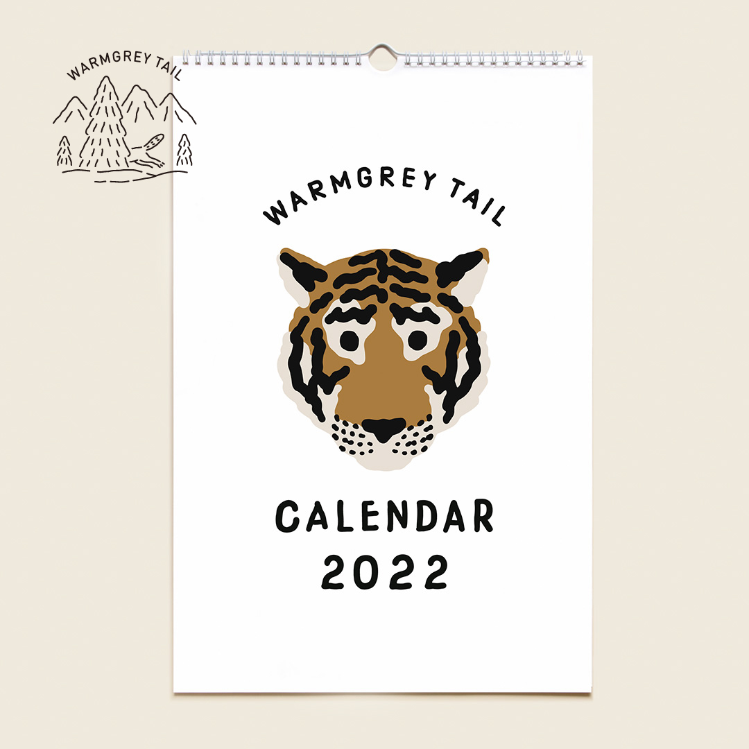 SALE WARMGREYTAIL 2022 Wall Calendar BIG 壁掛けカレンダー カレンダー 韓国 ブランド イラスト かわいい オフィス 雑貨 正規激安 メモ欄 新作人気モデル シンプル 日本 おしゃれ アート 販売