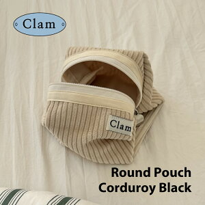 yNEW!zClam Round Pouch Corduroy Coconut |[` ؍ uh nhCh RX|[` e  z [ 傫 킢   handmade { ̔ Mtg v[gyz