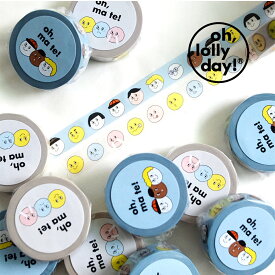 【合計1,100円以上で送料無料】[Masking tape] OH, MA TE!_03_mascot マスキングテープ oh, lolly day! 韓国 ブランド マステ デコレーション 文房具 海外 習慣 雑貨 オーロリーデイ かわいい おしゃれ old 日本 販売 ギフト プレゼント 送料無料