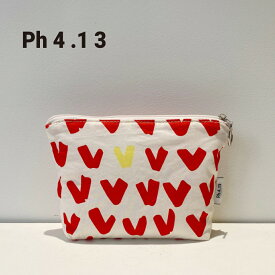 Ph4.13 Big Heart Pouch ポーチ かわいい レディース 韓国 韓国ブランド コスメポーチ 旅行 丈夫 しっかり ファブリック コットン 布 おしゃれ 日本 販売 ギフト プレゼント 【送料無料】