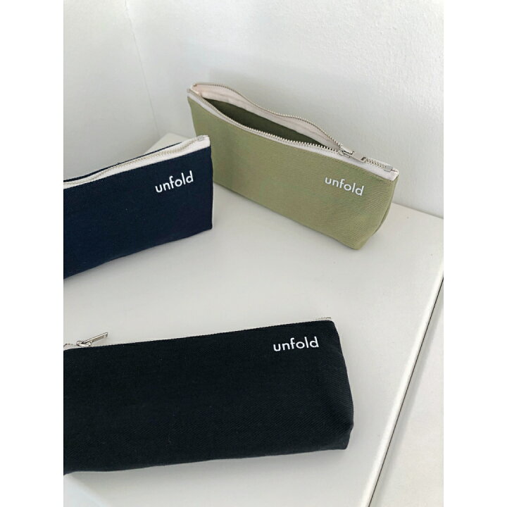 楽天市場 New Unfold Pencil Case アンフォールド ペンケース ポーチ レディース 韓国 韓国ブランド ファブリック コットン コスメポーチ 化粧ポーチ 大容量 通勤 通学 おしゃれ 日本 販売 Unfold ギフト プレゼント Astore