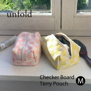unfold Checker Board Terry Pouch LargeAtH[h |[` fB[X ؍ ؍uh t@ubN Rbg RX ʋ ʊw  { ̔ Unfold Mtg v[g