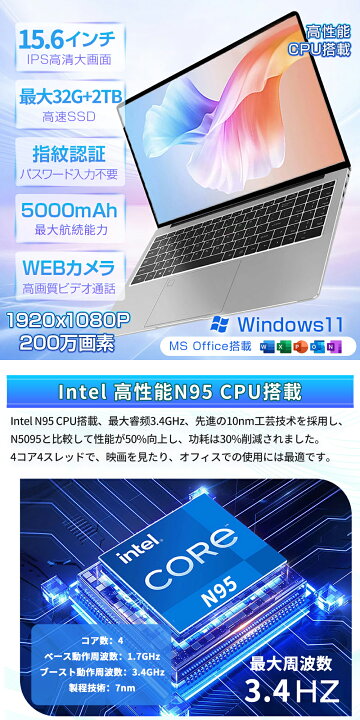 楽天市場】ノートパソコン office付き 新品 第13世代CPU Windows11 