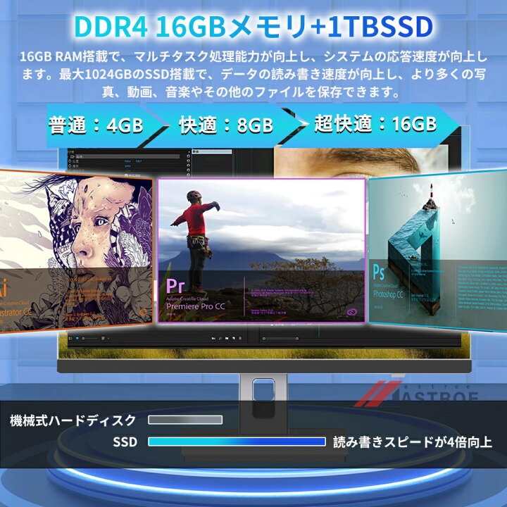 楽天市場】デスクトップパソコン 一体型PC office付き デスクトップPC 