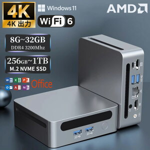 y}\SX10%z~jPC Windows11Pro ~jp\R AMD Ryzen mini pc fXNgbvp\R officet y16GB DDR4 SSD1TBzM.2NVMe 3ʏo VESAΉ ő4.0GHz 6C6T y É ȃXy[X