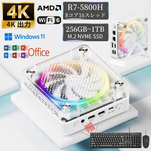 _yVX[p[SALE zI^~jPC Windows11Pro ~jp\R mini pc fXNgbvp\R officet AMD Ryzen 7 5800Hy16GB DDR5 SSD1TBzM.2NVMe 3ʏo ő4.7GHz 8C16T y450g É ȃXy[X