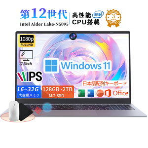 _ViEofficetE3Nۏ؁^m[gp\R officet ݒς windows11 Vi wF 17.3C` tHDt PC Microsoftoffice2021 N5095CPU 2.9GHz 10nm 4RA 32GB DDR4  SSD2TB WEBJ 