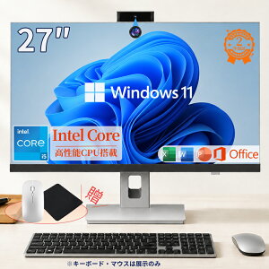 ��̌^�p�\�R�� �f�X�N�g�b�v�p�\�R�� 27�C���` ���� 12����Core i5-12450H SSD Windows 11 Pro Office�t�� ��̌^PC �p�\�R�� �V�i �����g���� �I�[���C������PC �t��HD IPS �t�� �B���J���� Web �É� Wi-Fi 