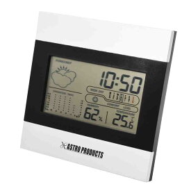 AP デジタル天気時計 ｜ 時計 デジタル 多機能 屋内 カレンダー アラーム 温度 湿度 天気予報 置き 壁掛け