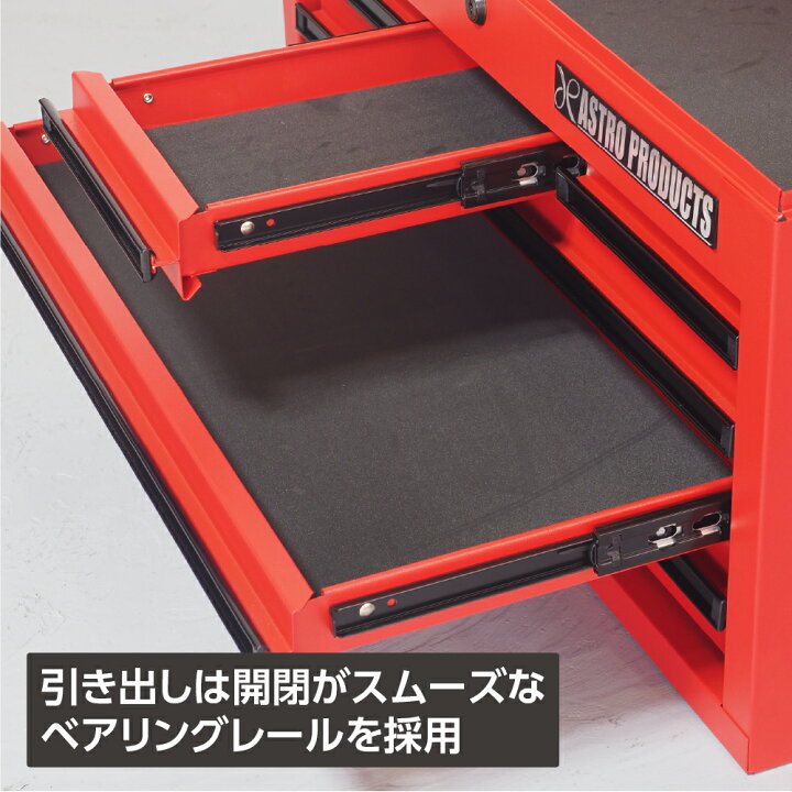楽天市場】アストロプロダクツ トップチェスト 6段 レッド TC700 