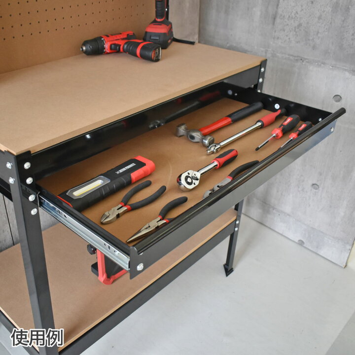 楽天市場】ライトワークベンチ 800mm ブラック | 作業机 作業台 幅80cm 
