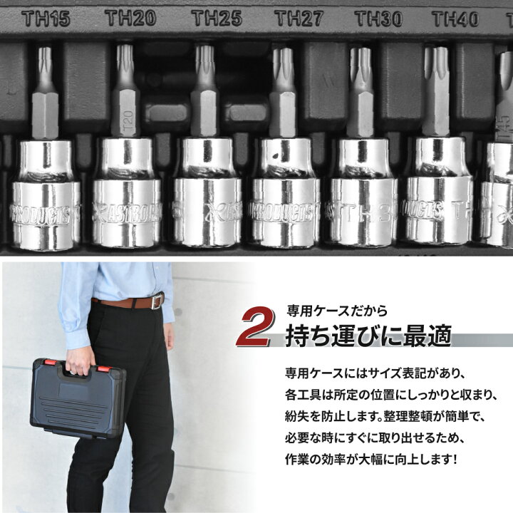 楽天市場】ツールセット インチ (48点組) TS183 | 充実の48点セット 