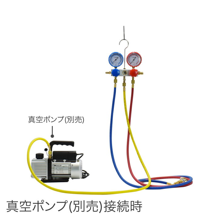 楽天市場】R134a用マニホールドゲージ | エアコンガス 充填 エアコン 