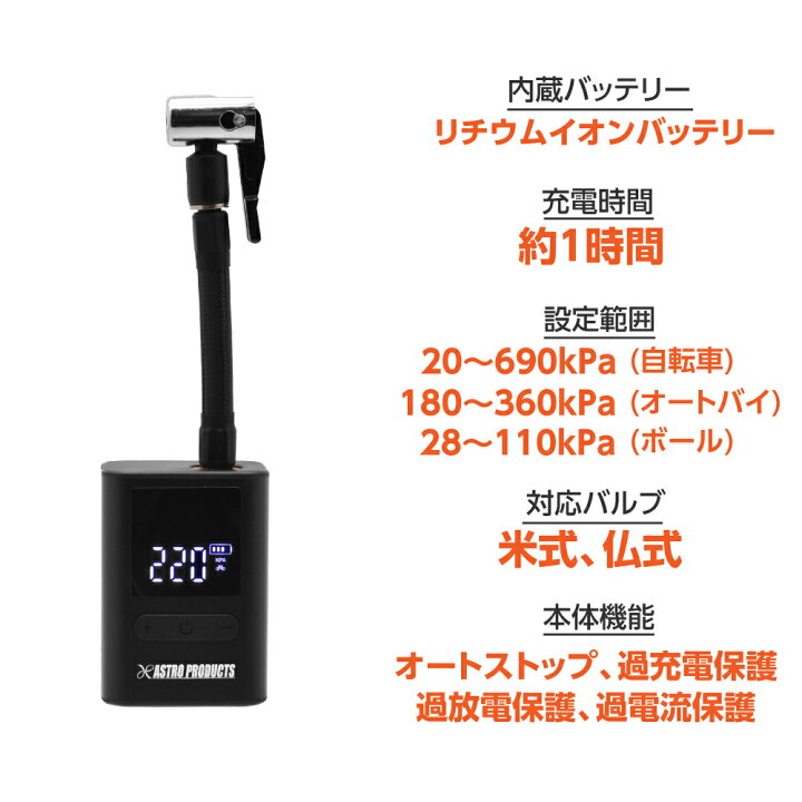 楽天市場】[エントリーでP5倍] 充電式 ポケットインフレーター 