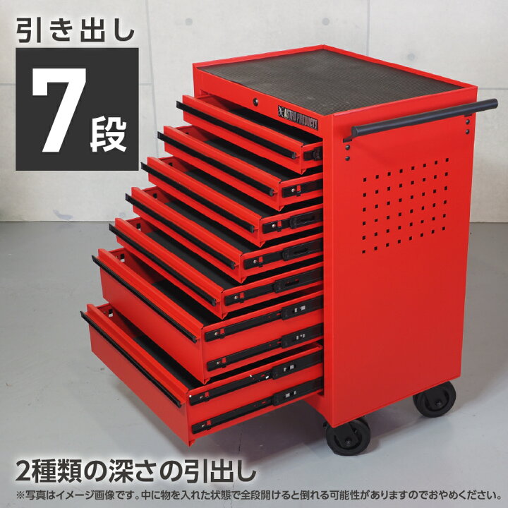 楽天市場】ロールキャビネット 7段 ブラック RC699D/レッド RC209D 
