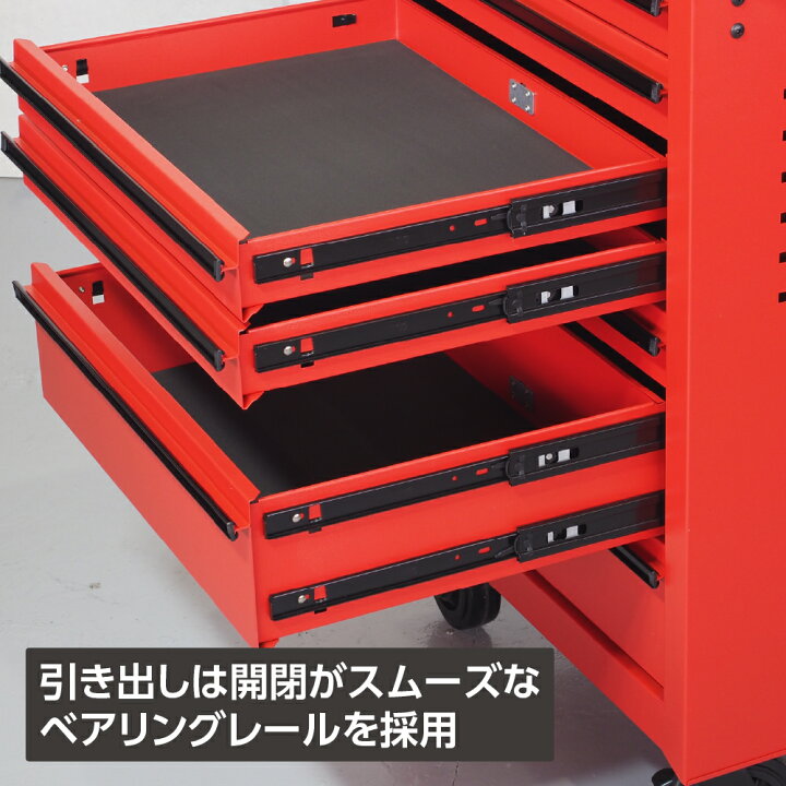 楽天市場】ロールキャビネット 7段 ブラック RC699D/レッド RC209D 