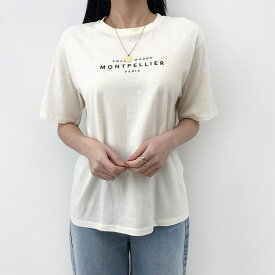 【メール便送料無料】トップス レディース 半袖 tシャツ ロゴtシャツ レディース クルーネック 半袖 トップス レディース カットソー 半袖tシャツ レディース tシャツ レディース 半袖