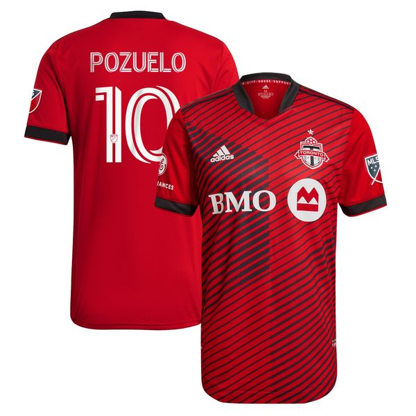 アディダス メンズ ユニフォーム トップス Alejandro Pozuelo Toronto FC adidas 2021 A41 Authentic Player Jersey Red ベスト・ジレ