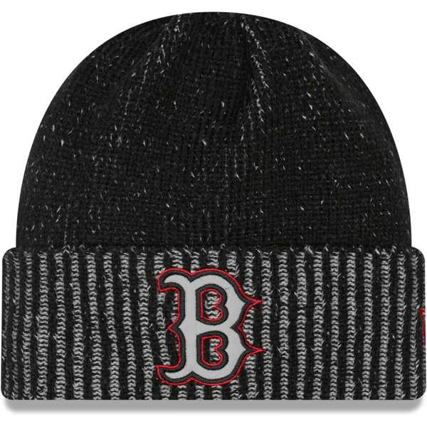 最大50％オフ！ 祝開店大放出セール開催中 ニューエラ メンズ 帽子 Black 全商品無料サイズ交換 アクセサリー Boston Red Sox New Era Pop Flect Cuffed Knit Hat hashilog.com hashilog.com