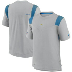 ナイキ メンズ Tシャツ トップス Los Angeles Chargers Nike Sideline Player UV Performance TShirt Gray