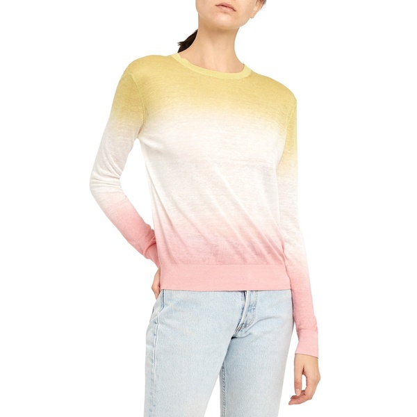 セオリー レディース ニット&セーター アウター Dual Ombre Linen Blend Sweater Pink/ Green セーター