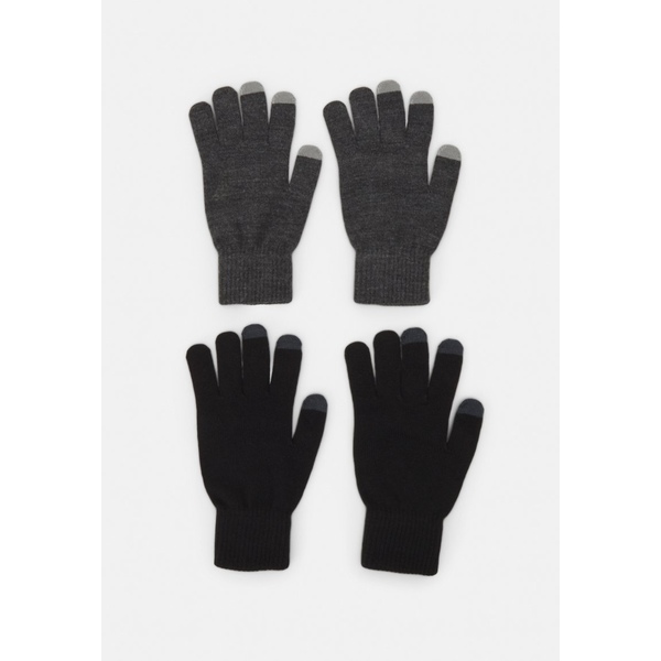 ピアワン 買物 メンズ アクセサリー 手袋 black grey 全商品無料サイズ交換 - 2 PACK Gloves おすすめ特集