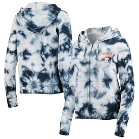 ニューエラ レディース パーカー・スウェットシャツ アウター Houston Astros New Era Women's TieDye Fleece FullZip Hoodie Navy