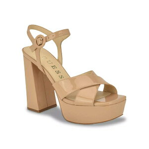 QX fB[X T_ V[Y Vallenn Platform Sandal Light Beige Patent