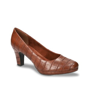 C[W[Xg[g fB[X pvX V[Y Equinox Pump Cognac Croc Print
