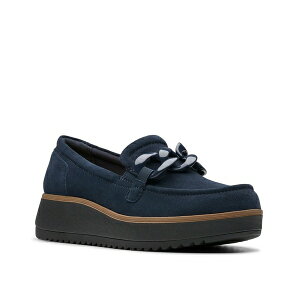 N[NX fB[X T_ V[Y Zylah Wedge Loafer Navy Suede