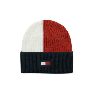 g~[ qtBK[ Y Xq ANZT[ Men's Cold Weather Color-Blocked Knit Hat Snow White, Sky Captain, Apple Red