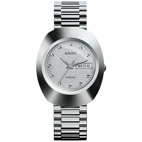最大68%OFFクーポン ラド メンズ ブレスレット・バングル・アンクレット アクセサリー Original Men's Silver-Tone Stainless Steel Bracelet Watch 35mm Silver