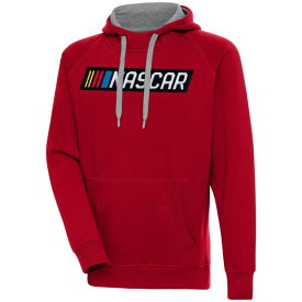 アンティグア メンズ パーカー・スウェットシャツ アウター NASCAR Antigua Victory Chenille Pullover Hoodie Red