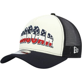 ニューエラ メンズ 帽子 アクセサリー NASCAR New Era 9FORTY AFrame Trucker Snapback Hat Tan/Navy